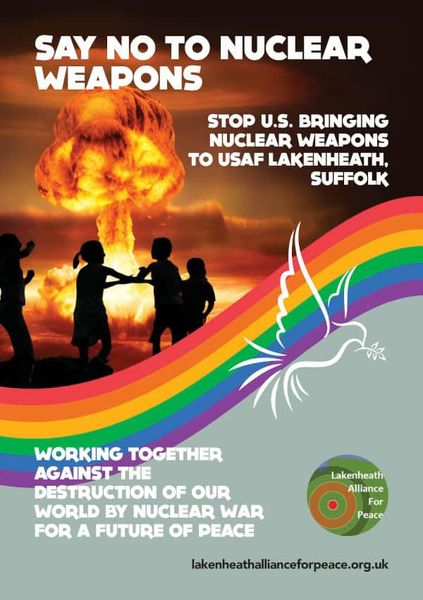 NH #719:  US Nukes in England?!?  10-Day Lakenheath Peace Camp Opposes US Nuclear Weapons on UK RAF Base - Angie Zelter