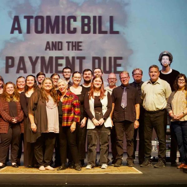 NH #743: SPECIAL! Libbe's play ATOMIC BILL AND THE PAYMENT DUE a Smash at the Wilmington College Peace Resource Center
