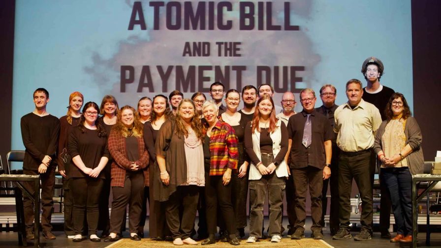 NH #743: SPECIAL! Libbe's play ATOMIC BILL AND THE PAYMENT DUE a Smash at the Wilmington College Peace Resource Center