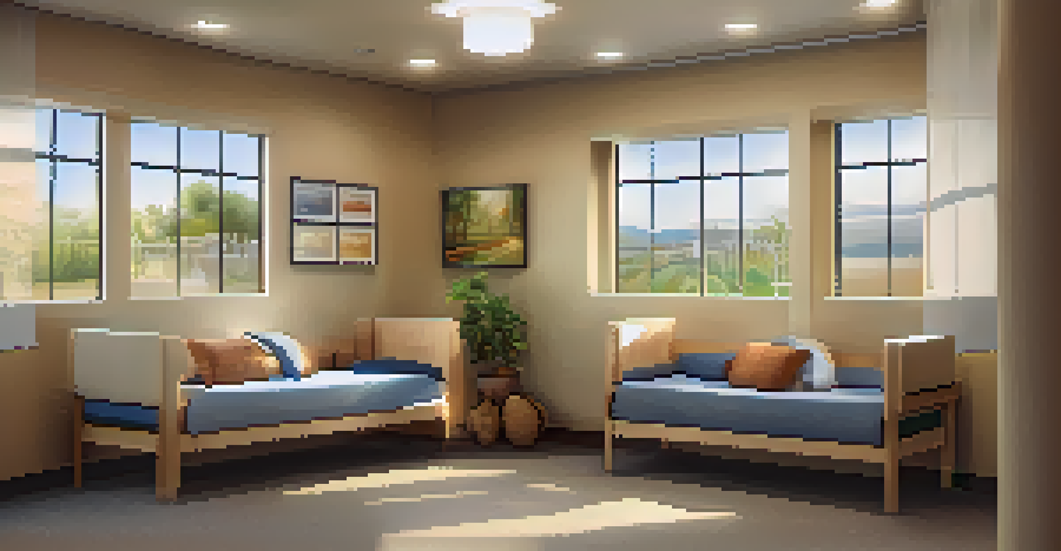 A cozy and inviting space with cushions, soft lighting, and soothing artwork, designed for open spiritual expression and comfort.