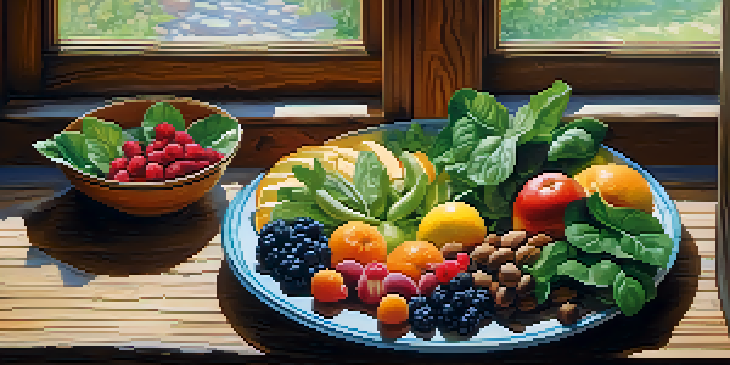 A colorful plate filled with assorted fruits and vegetables, showcasing the diversity of micronutrients.