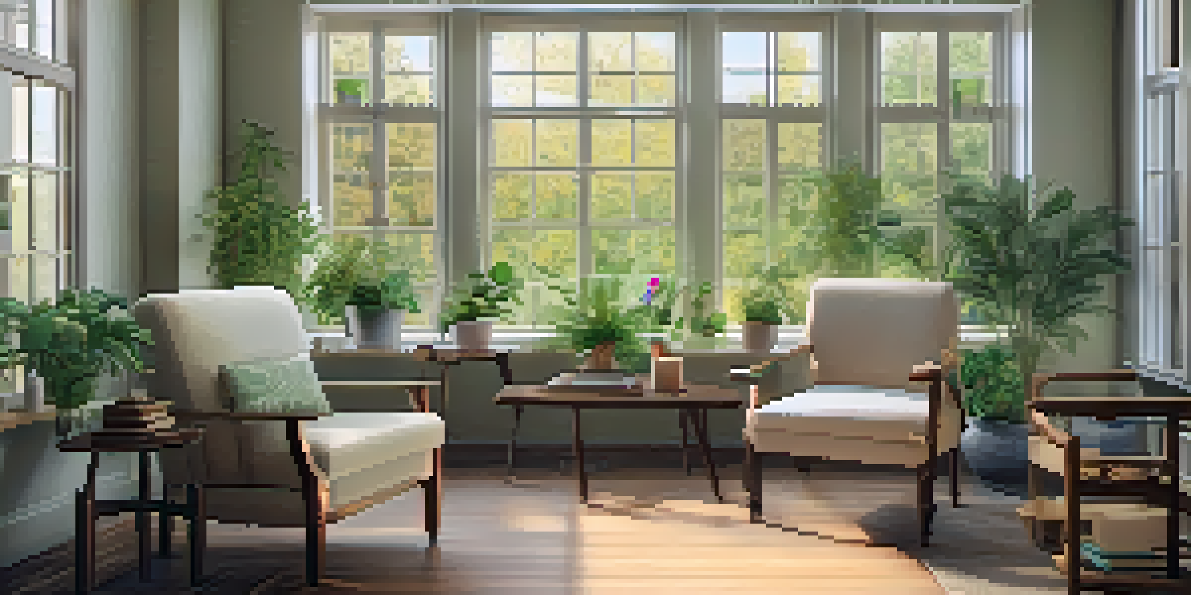 A warm and inviting naturopathic consultation room with a practitioner and an elderly patient, surrounded by plants and herbal remedies.