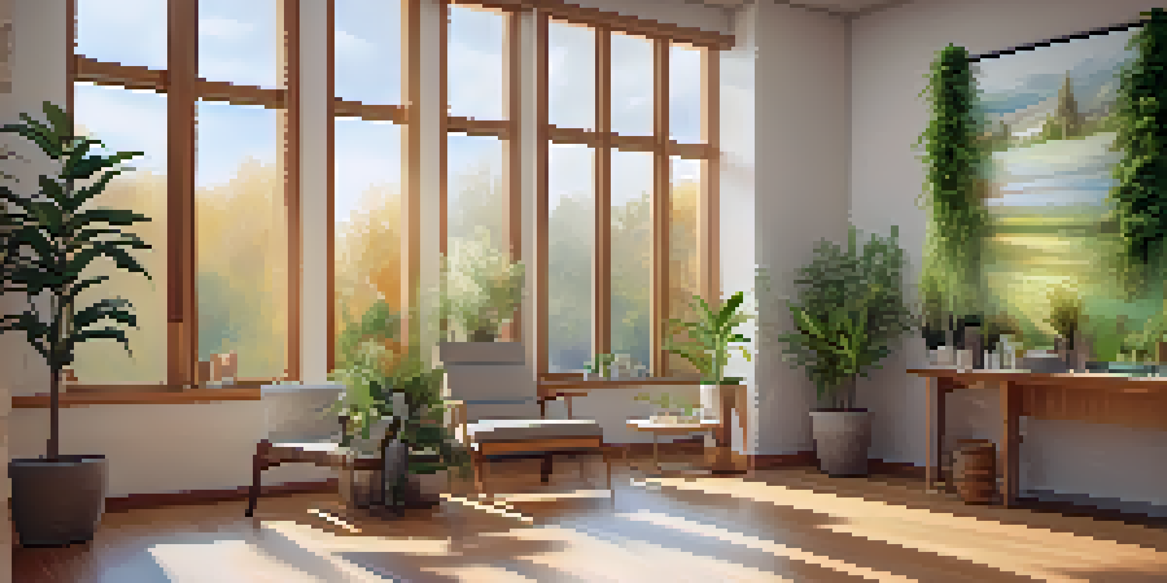A calming naturopathic clinic with natural light, plants, and a welcoming seating area where a patient and practitioner are having a discussion.