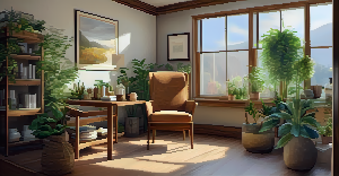 A cozy naturopathic office with a practitioner and a patient discussing health, surrounded by plants and herbal remedies.