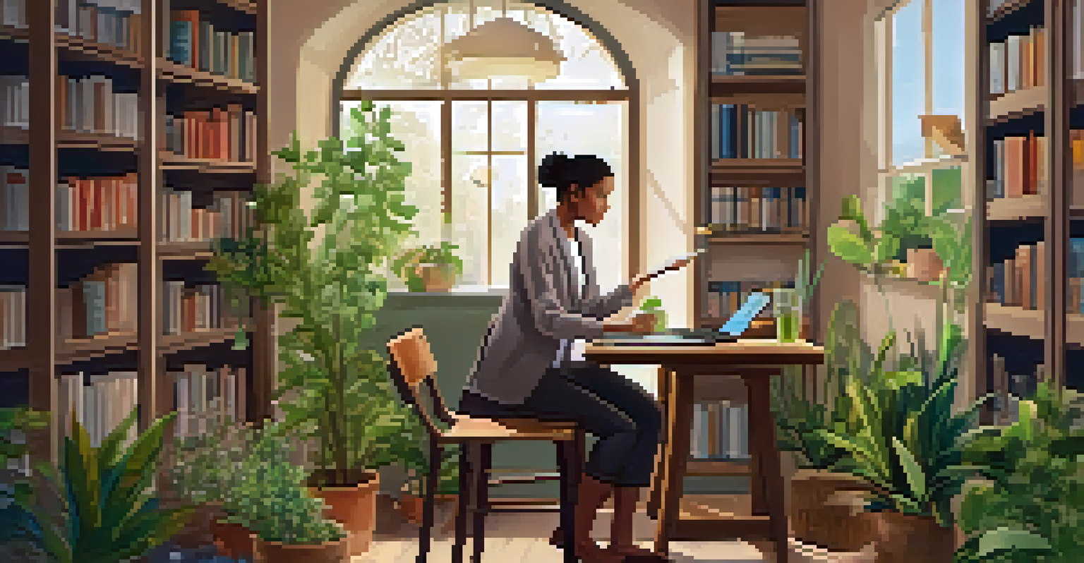 A naturopathic practitioner discussing a nutrition plan with a patient in a cozy office filled with books and plants.