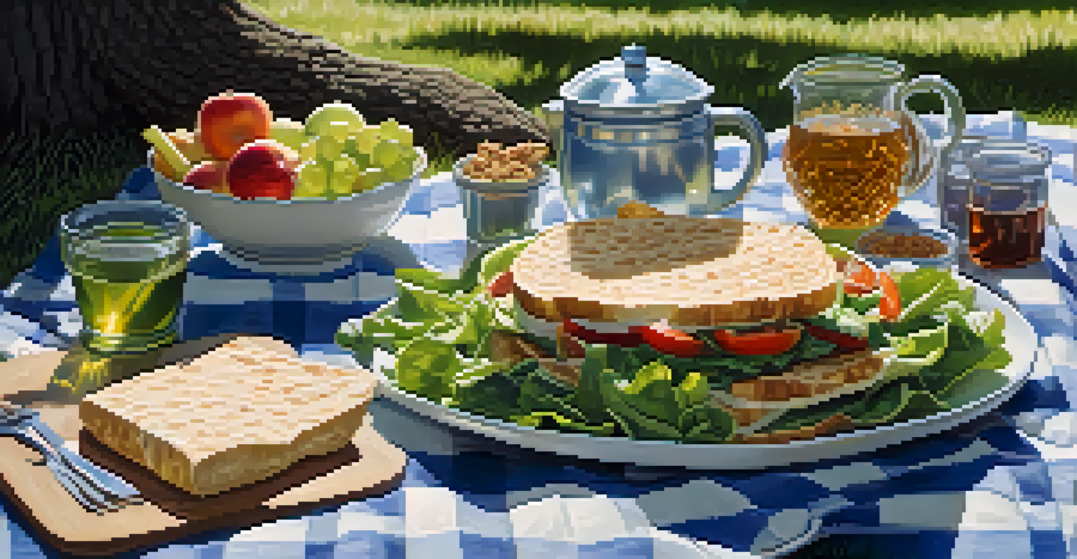 A picnic with healthy food options, showcasing the joy of eating outdoors.