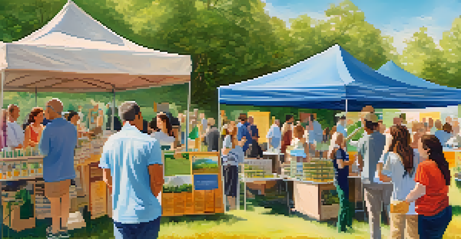 Outdoor community wellness event with a naturopathic information booth.