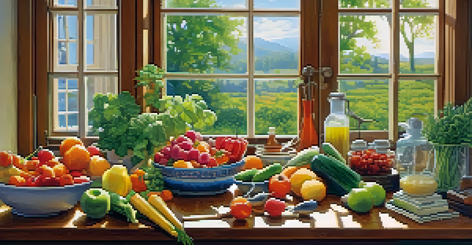 A naturopath preparing fresh fruits and vegetables in a sunlit kitchen, highlighting the importance of nutrition in naturopathy.