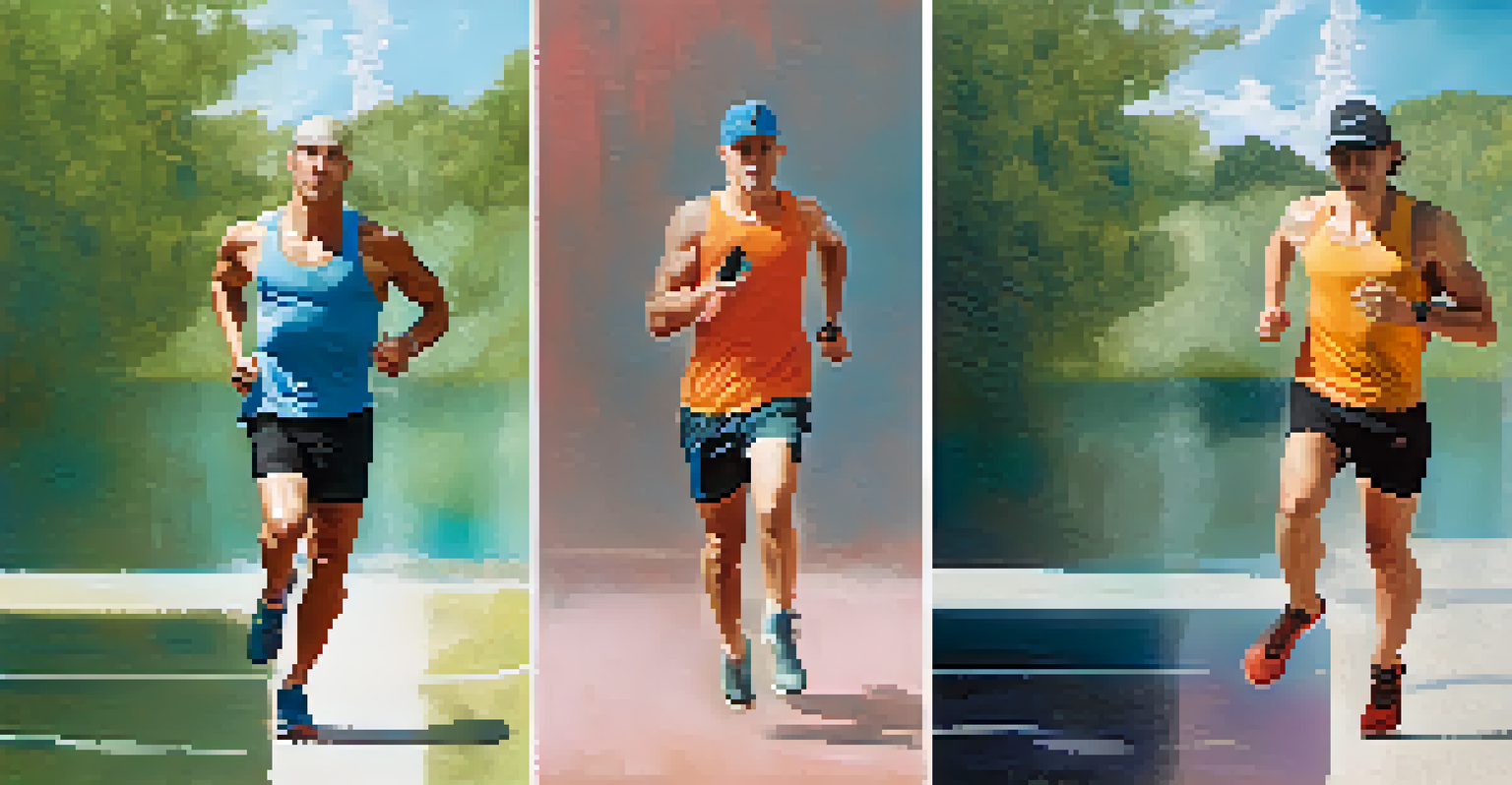 A comparison of a dehydrated athlete and a hydrated athlete during a workout.