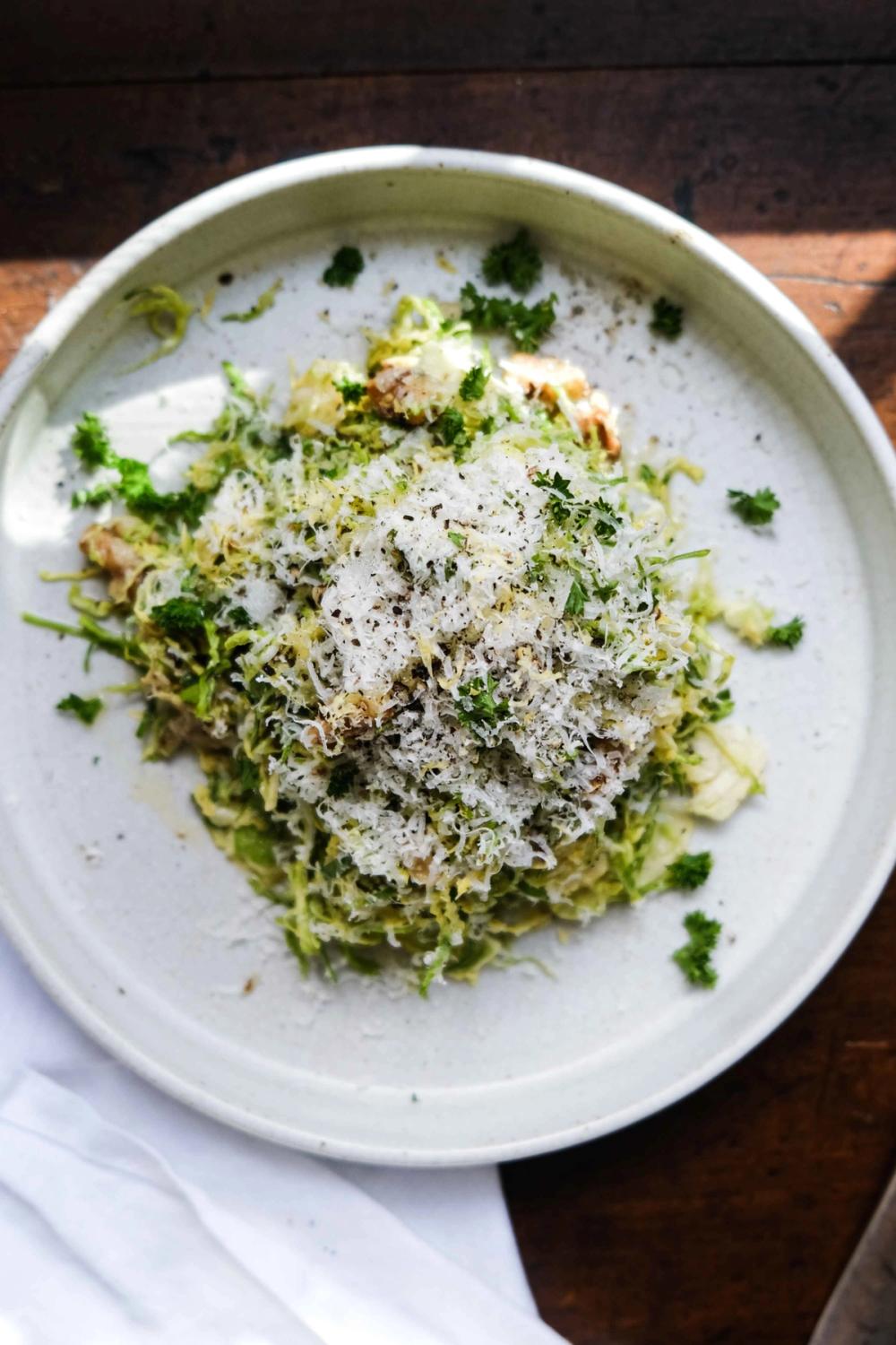 Shaved Brussels Sprouts Salad