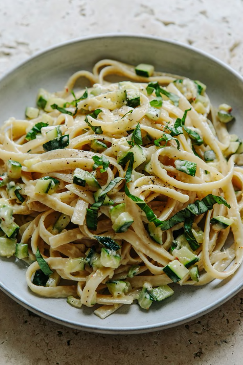 Creamy Zucchini Fettuccine