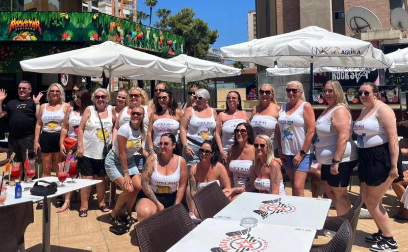 Tables laid out in the main room at Rockstar Benidorm