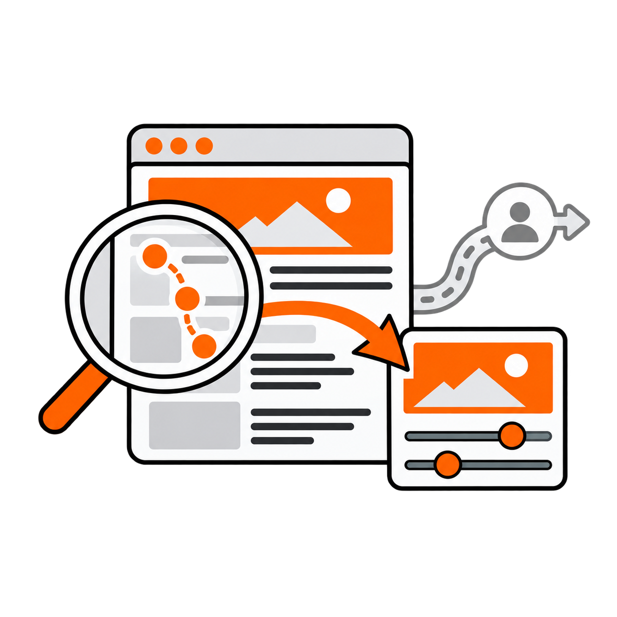Website engagement and drop-off patterns guide ad adjustments.