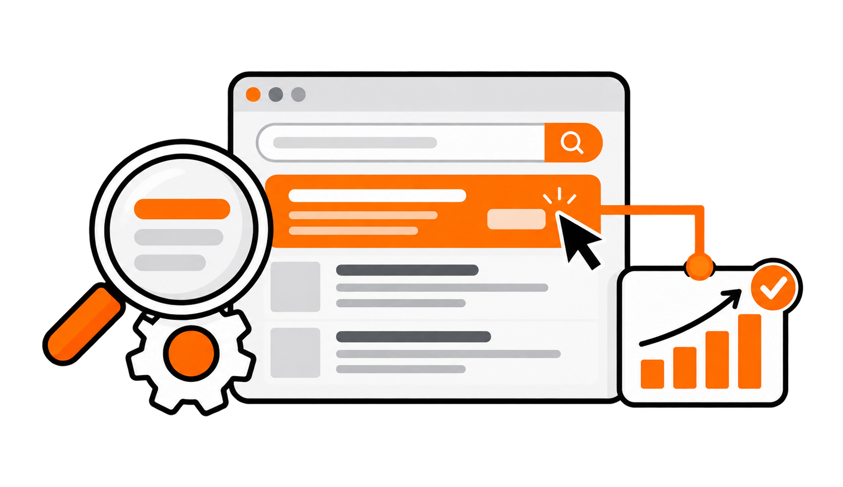 Search advertising setup, keyword review and conversion tracking.