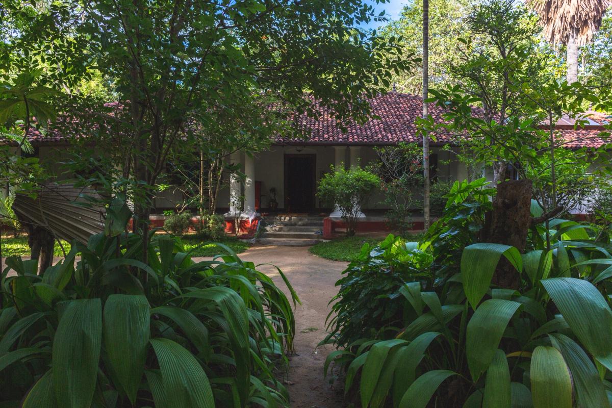 View of the entrance to the Wallawa at Ulpotha from the Ayurveda center