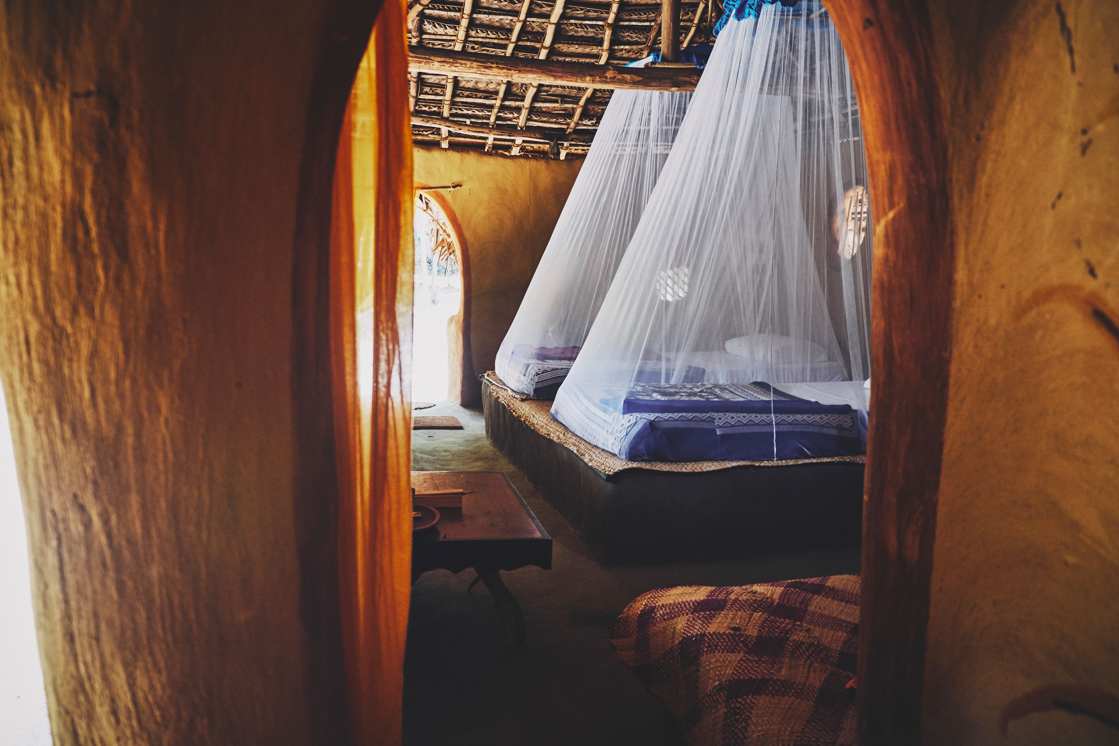 Adobe huts at Ulpotha