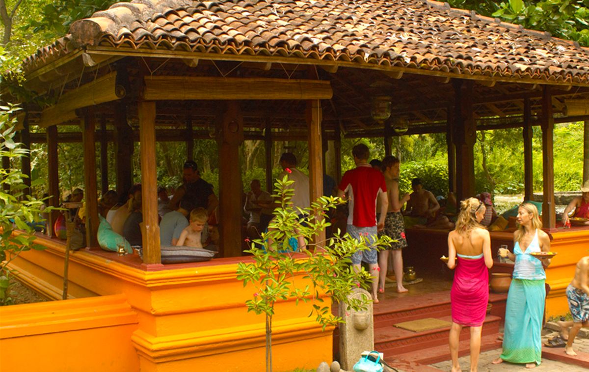 Lunch served in the Ambalama at Ulpotha