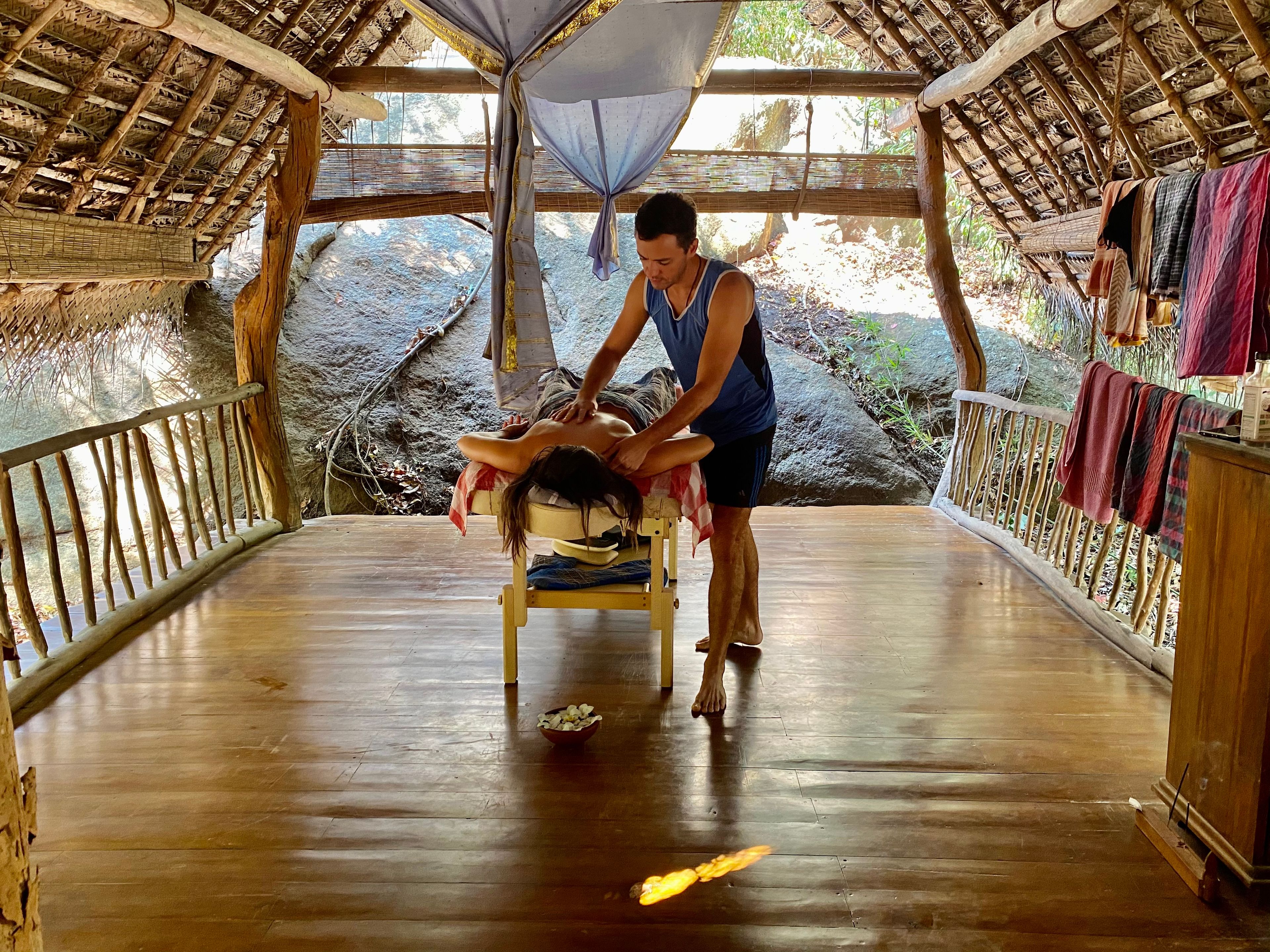 Intuitive massage at Ulpotha yoga retreat