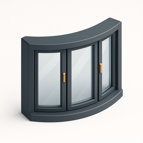 Bow Windows, 3D illustration