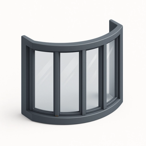 Bow Windows, 3D illustration