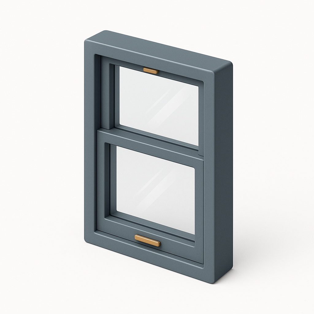 Single Hung Windows, 3D illustration