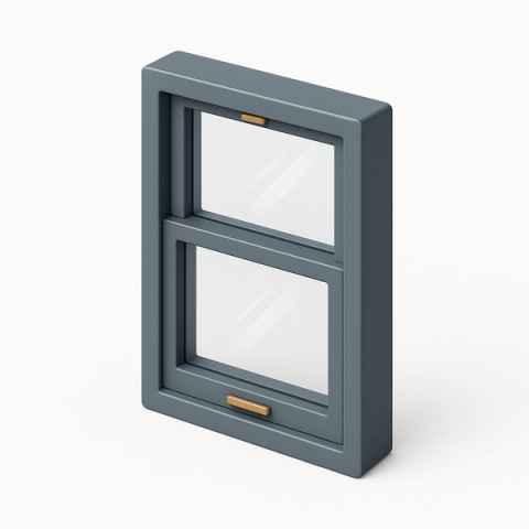 Single Hung Windows, 3D illustration