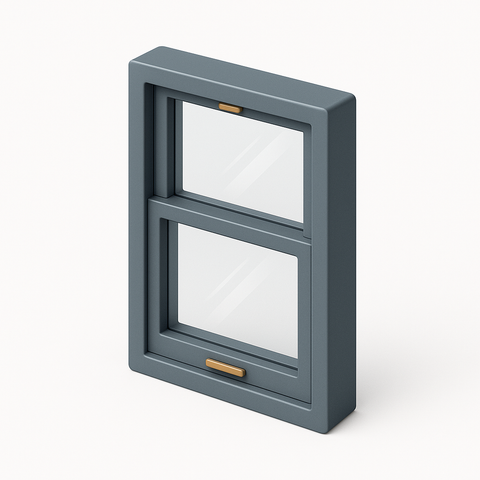 Single Hung Windows, 3D illustration