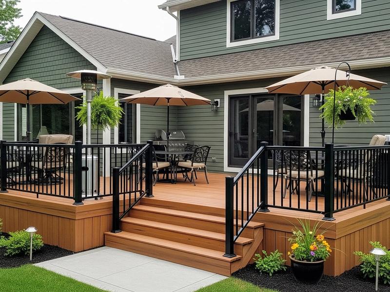 Completed deck delivered on schedule
