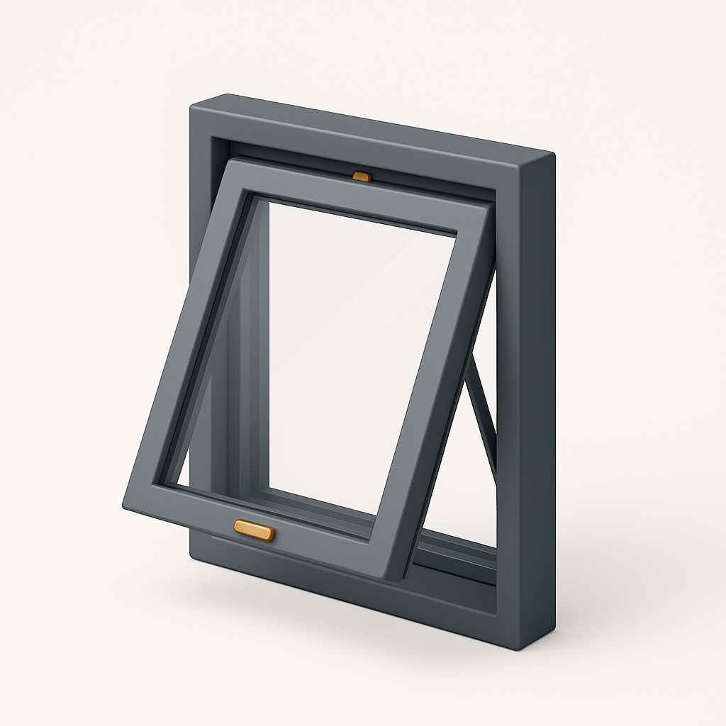 Awning Windows, 3D illustration