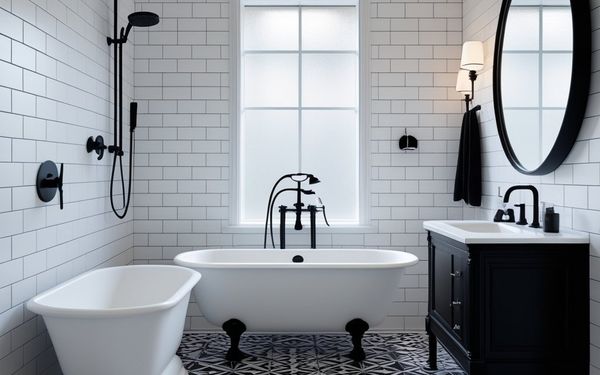 Black and White Bathroom Designs: Timeless Layouts, Materials, and Styling Tips