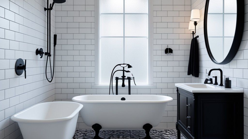 Black and White Bathroom Designs: Timeless Layouts, Materials, and Styling Tips