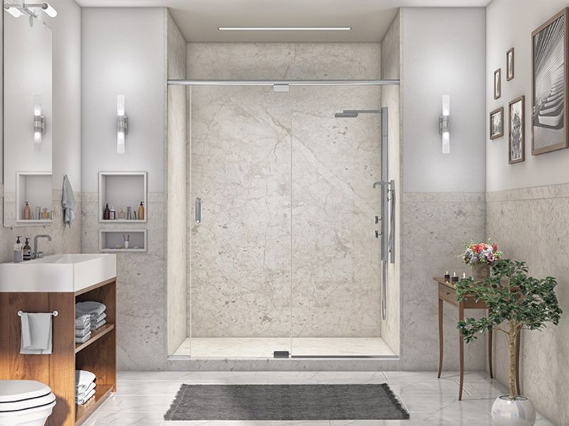 Acrylic shower systems