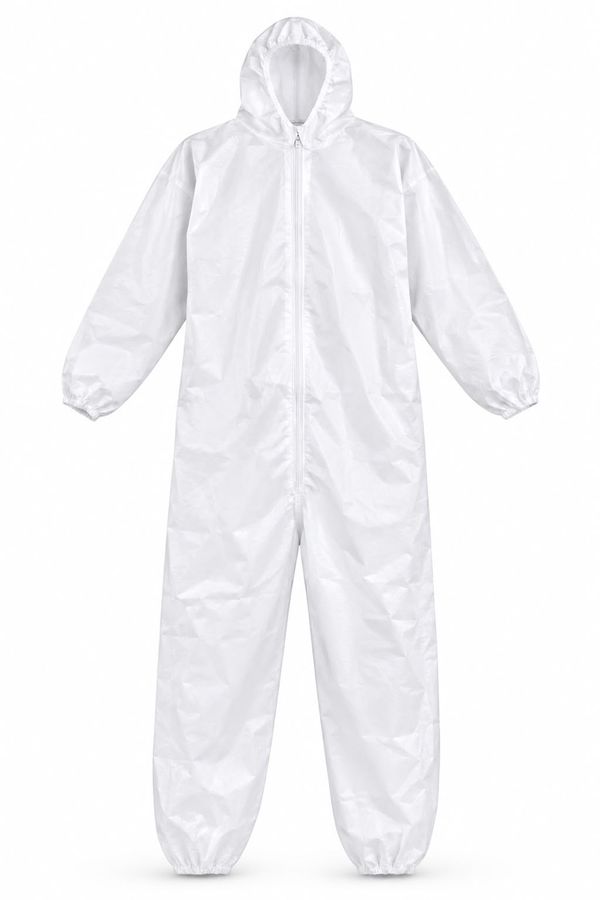 Traje de protección Kleenguard blanco con capucha y cierre frontal