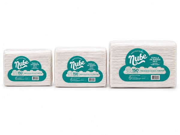 Toallas de manos en Z naturales entrelazadas Nube x 150 toallas