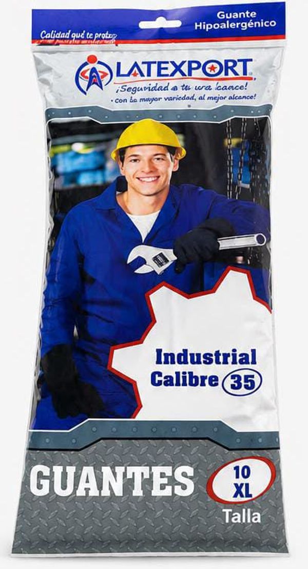 Guantes industriales Latexport calibre 35, talla XL