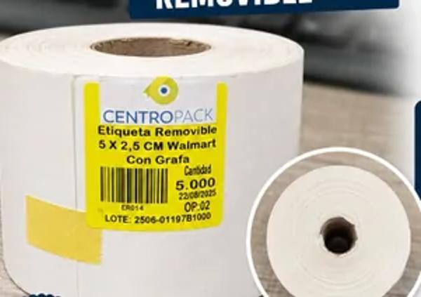 Etiqueta removible Walmart con grapa