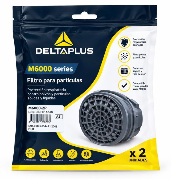Kit de 2 filtros para partículas Deltaplus serie M6000
