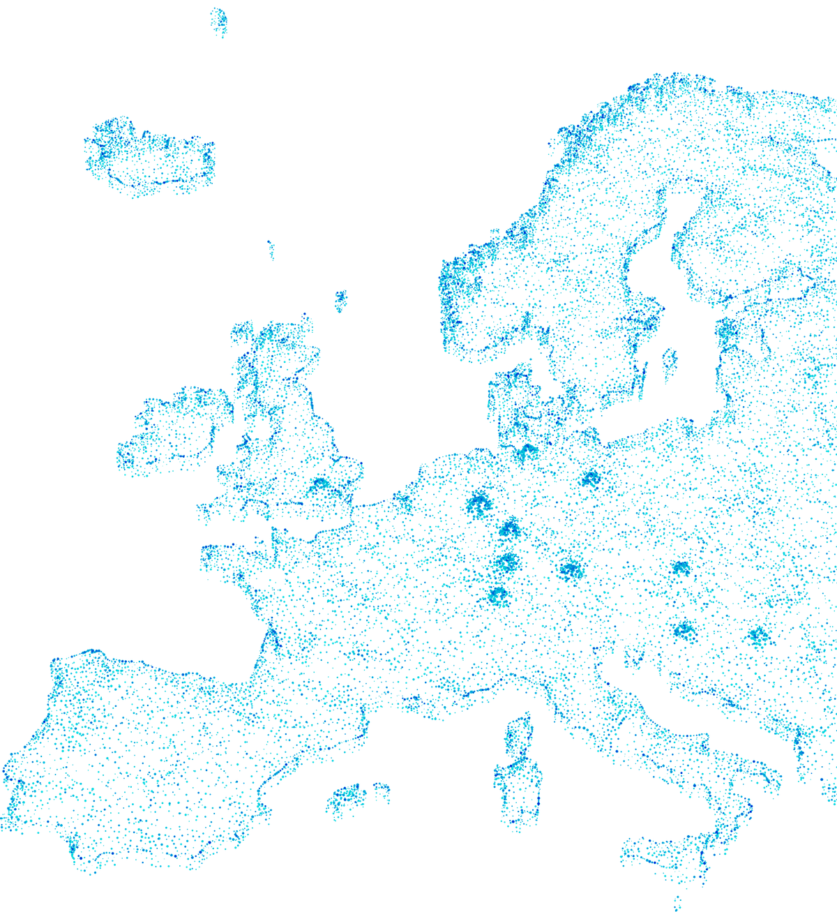 Landkarte aller Standorte der Salesfive Group.