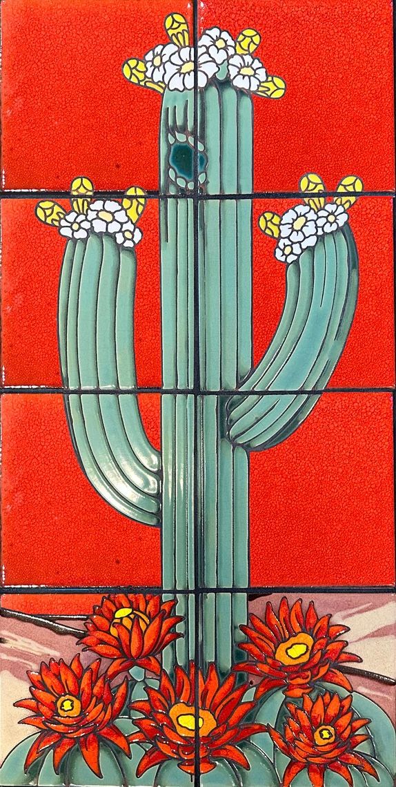 Saguaro on Red