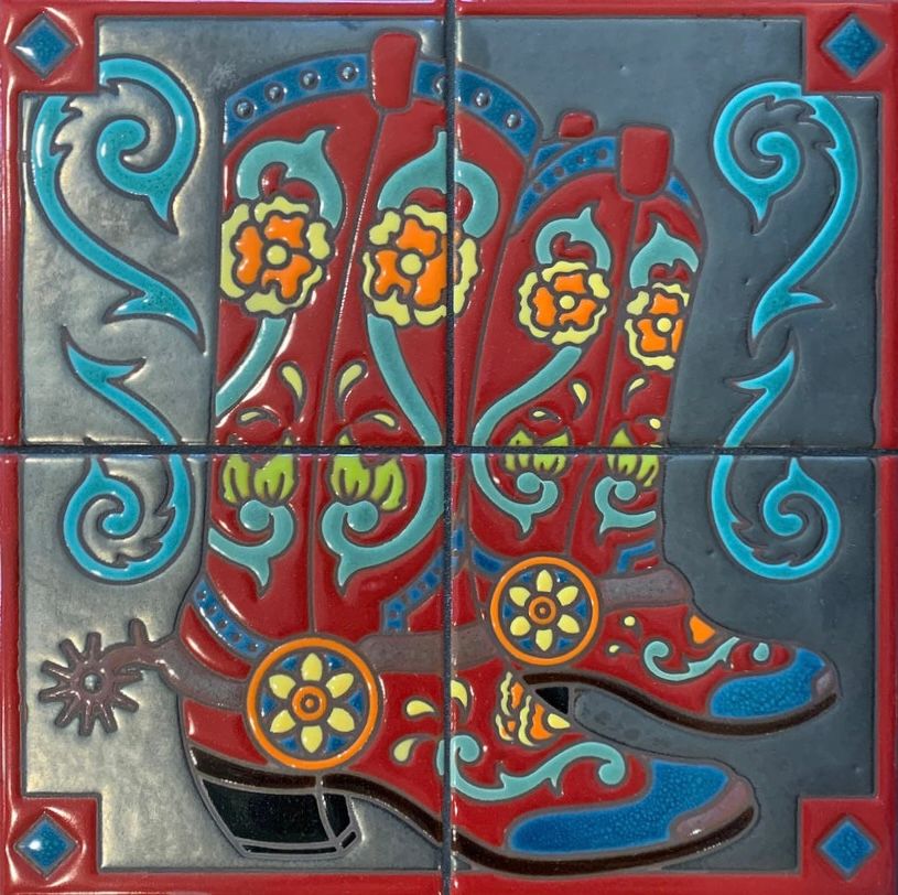 Cowboy Boots on Silver