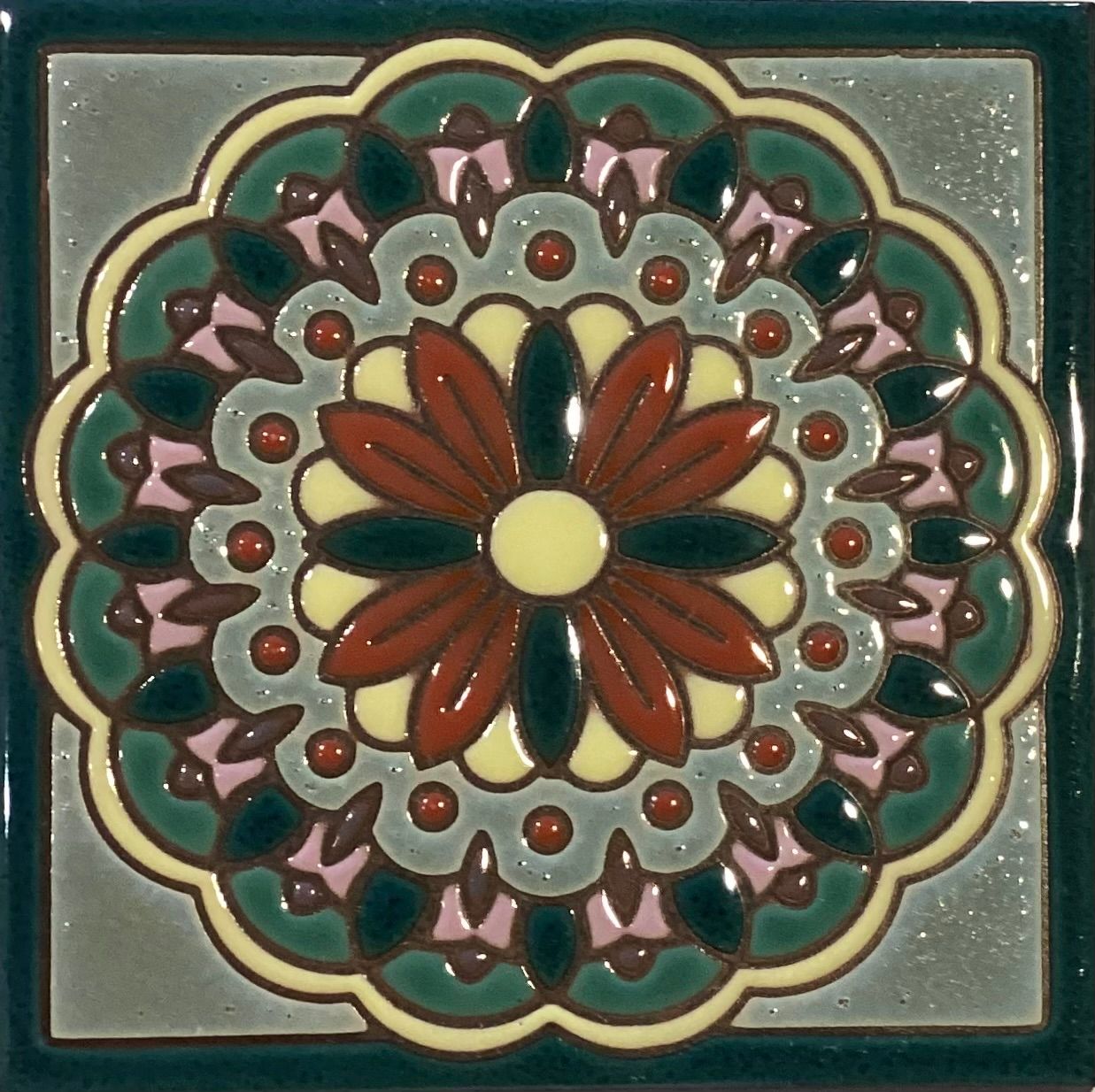 Daisy Mandala Green