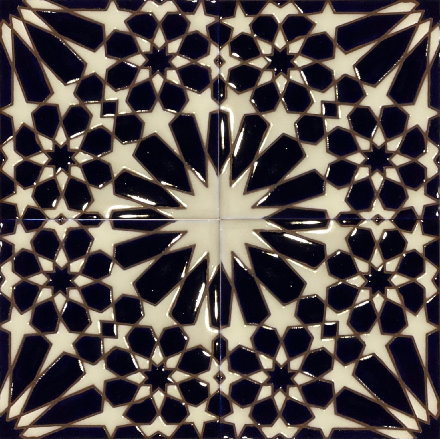 Marrakesh Blue/White 4pc pattern