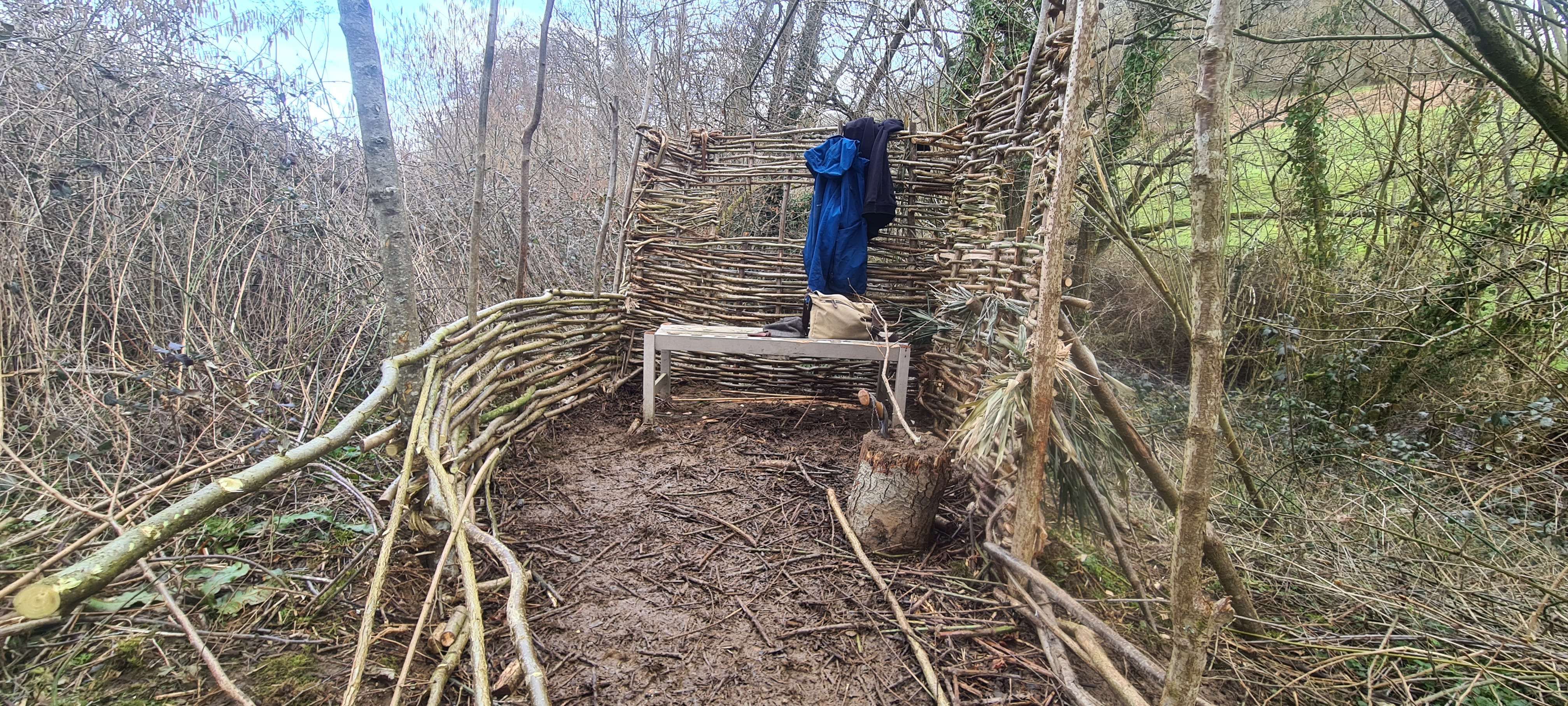 A photo of the yet to be completed hide