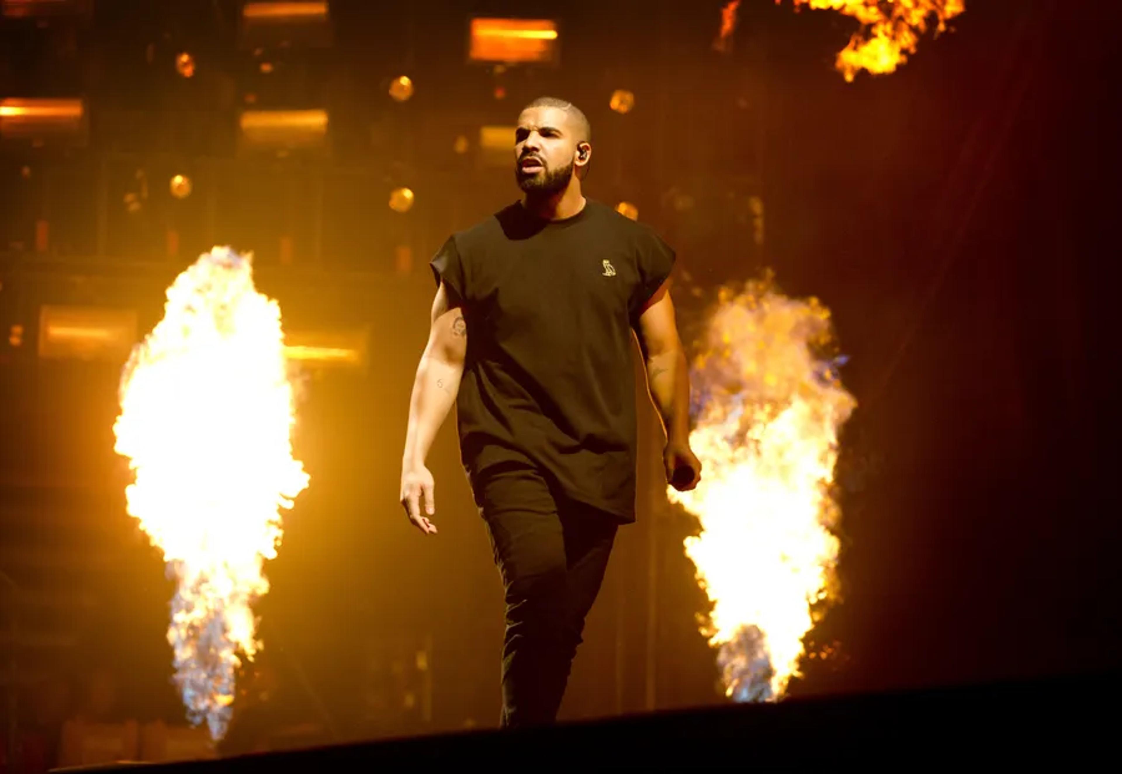 Drake performing