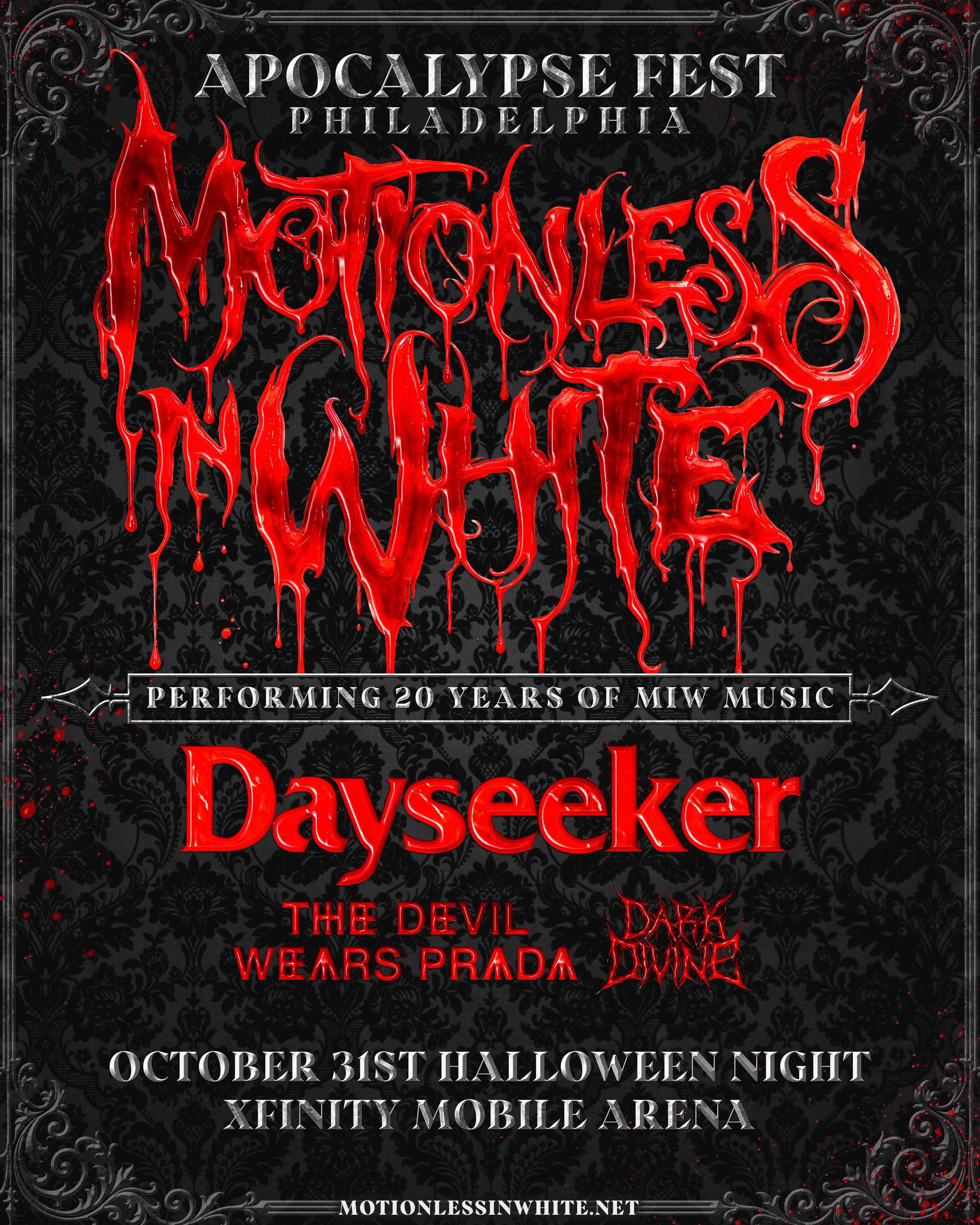 Motionless in White Apocalypse Fest poster