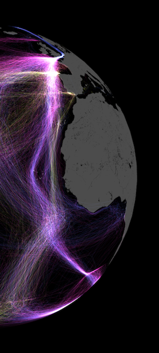 Visualization of the World’s Vessel Routes in the 18th Century