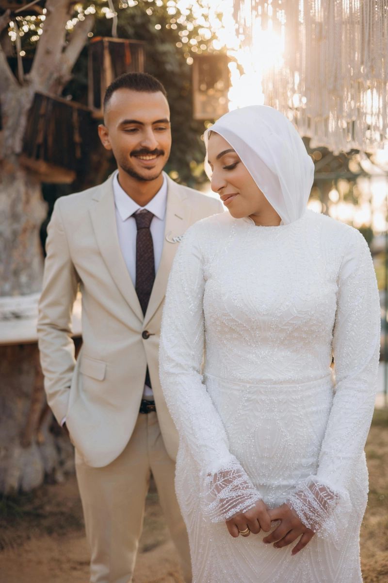 Gabriela & Tom on their wedding day
