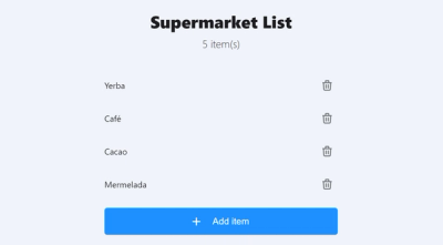 Supermarket list