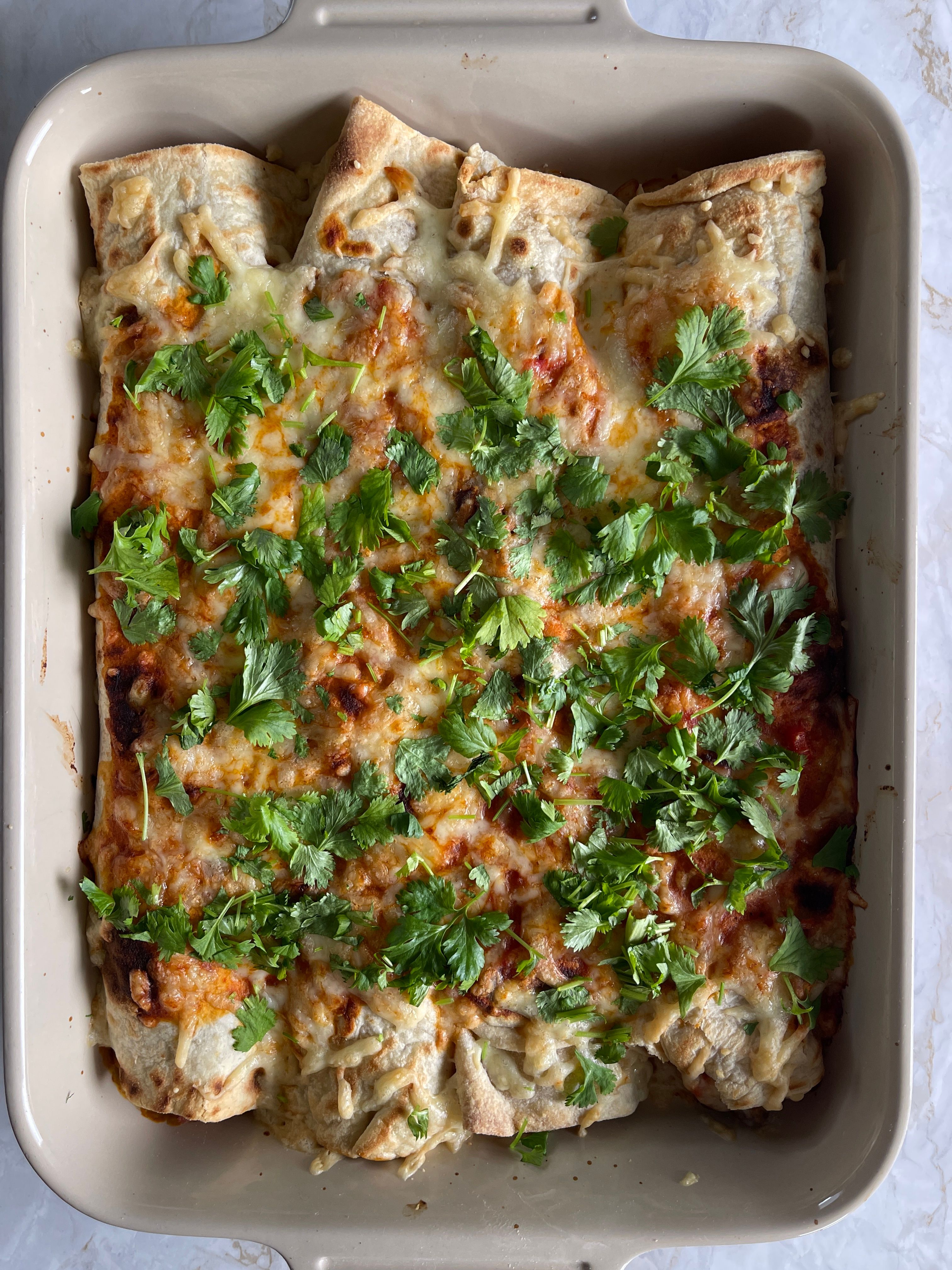 Enchiladas med hjemmelaget tortilla wraps