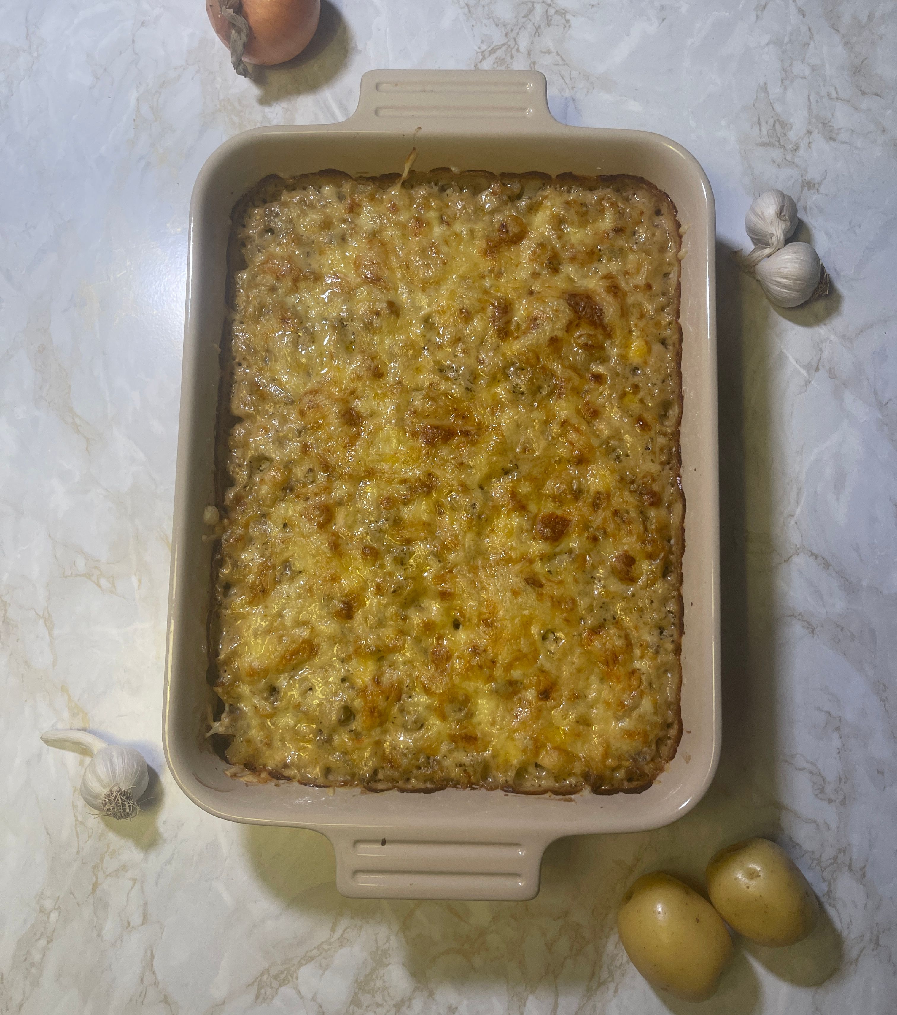 Grateng med kjøttdeig og poteter